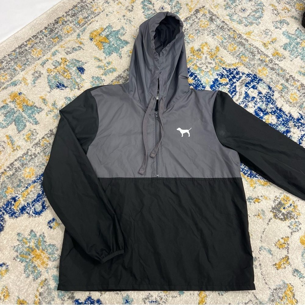 Black and Grey Lightweight Rain Jacket